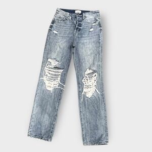 Pistola Distressed Cassie Super High Rise Straight Jeans Size 25